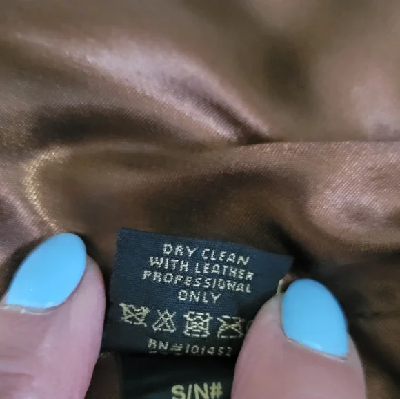 AS by DF NWT Leather  Bronze Mini Skirt 15" Zip Closure W/2 Snaps Size Small - Picture 9 of 10